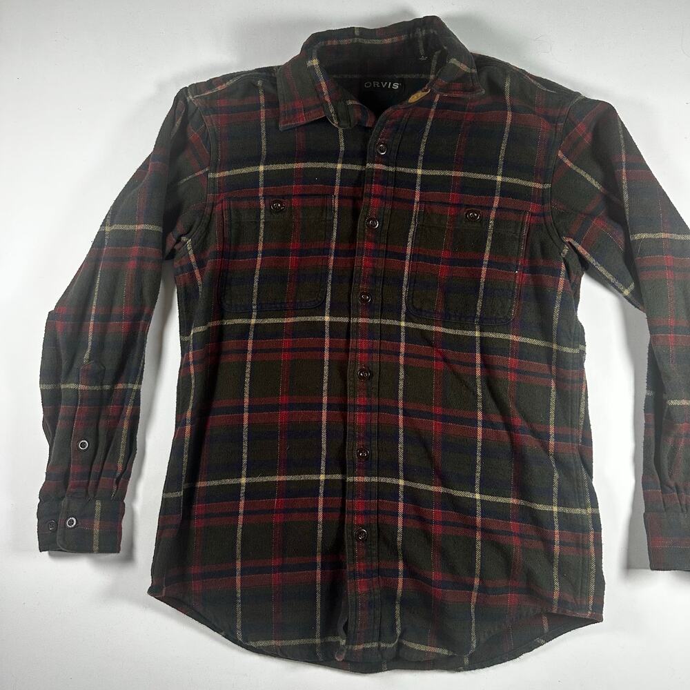 Orvis Perfect Flannel 100% Cotton Button-Down Shirt MEDIUM